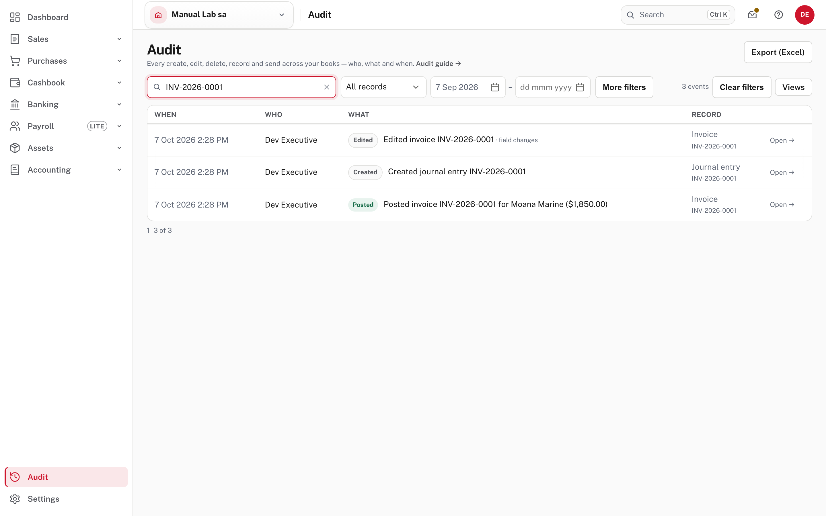 Searching for a document number
